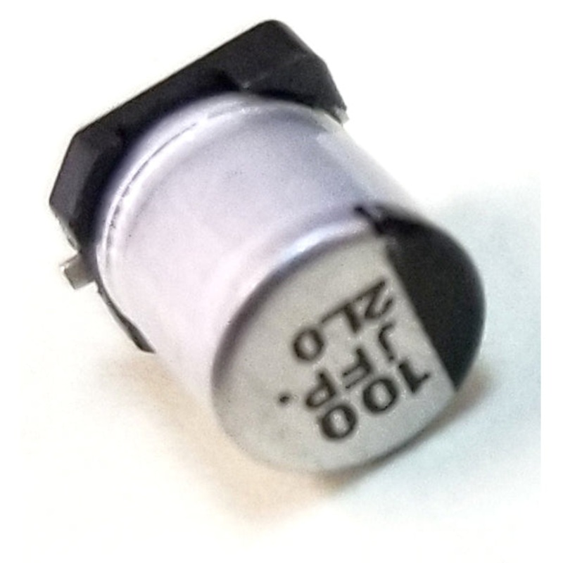 100uF 6.3 Volt SMT (SMD) Surface Mount Capacitor