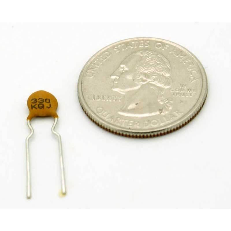 ceramic capacitor 33 pF 5% 500 volts Z5U