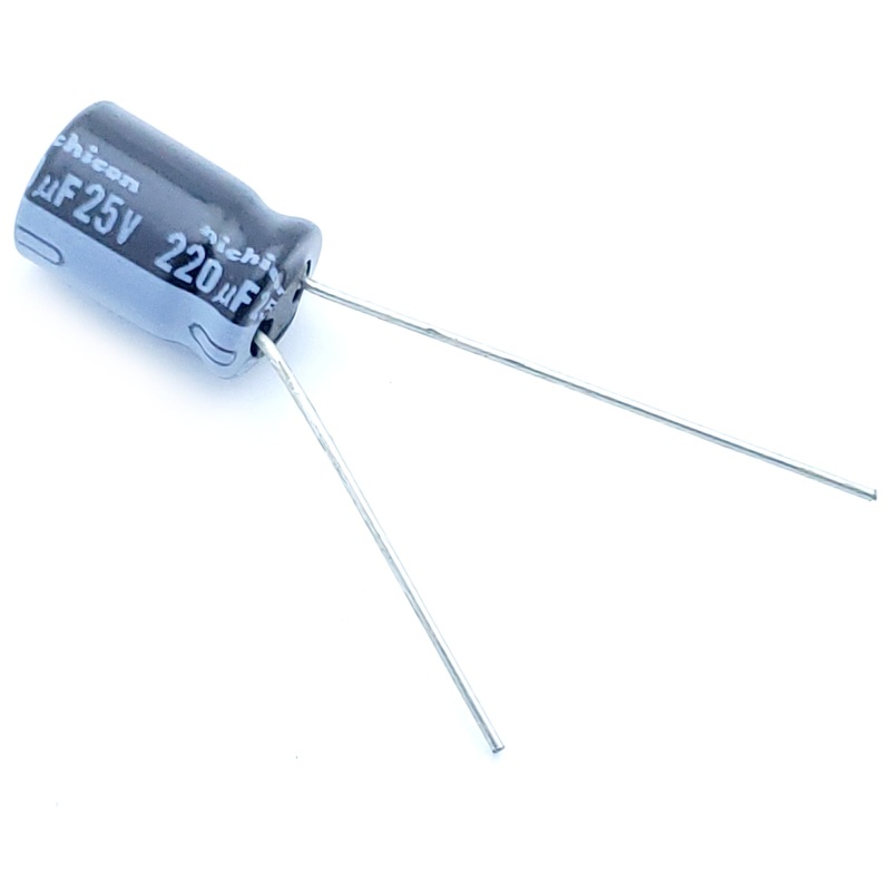 220uF 25 Volt Electrolytic Capacitor