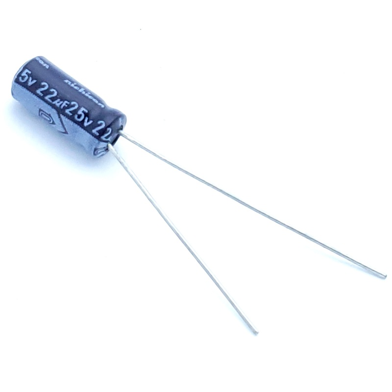 22uF 25 Volt Electrolytic Capacitor