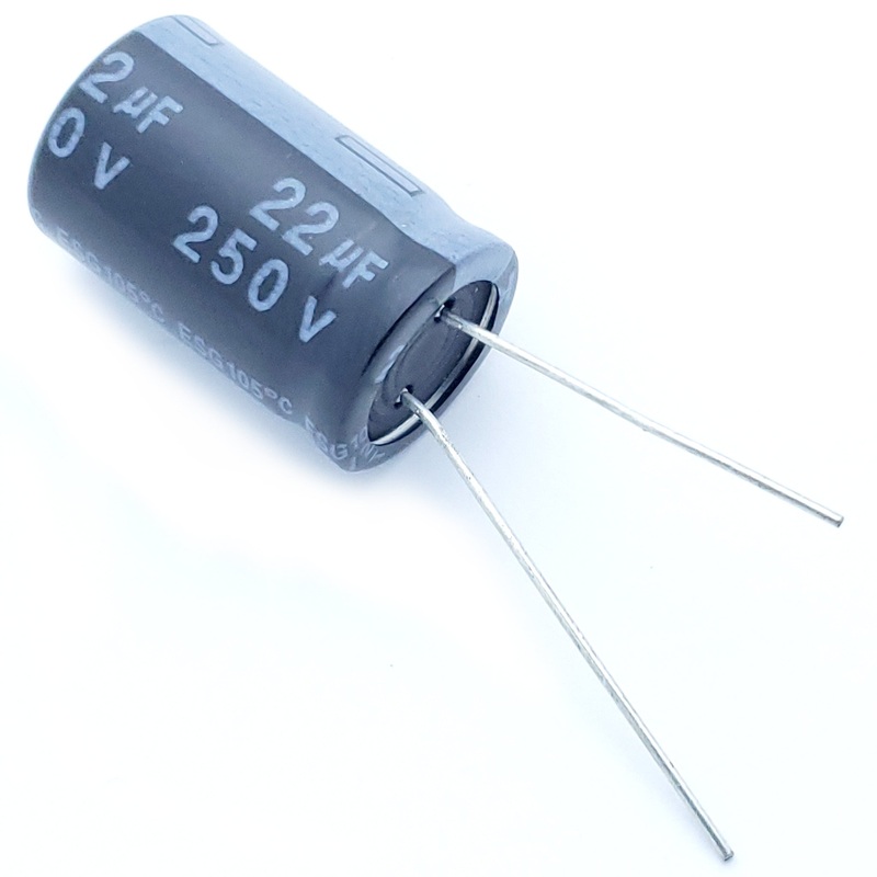 22uF 250 Volt Electrolytic Capacitor