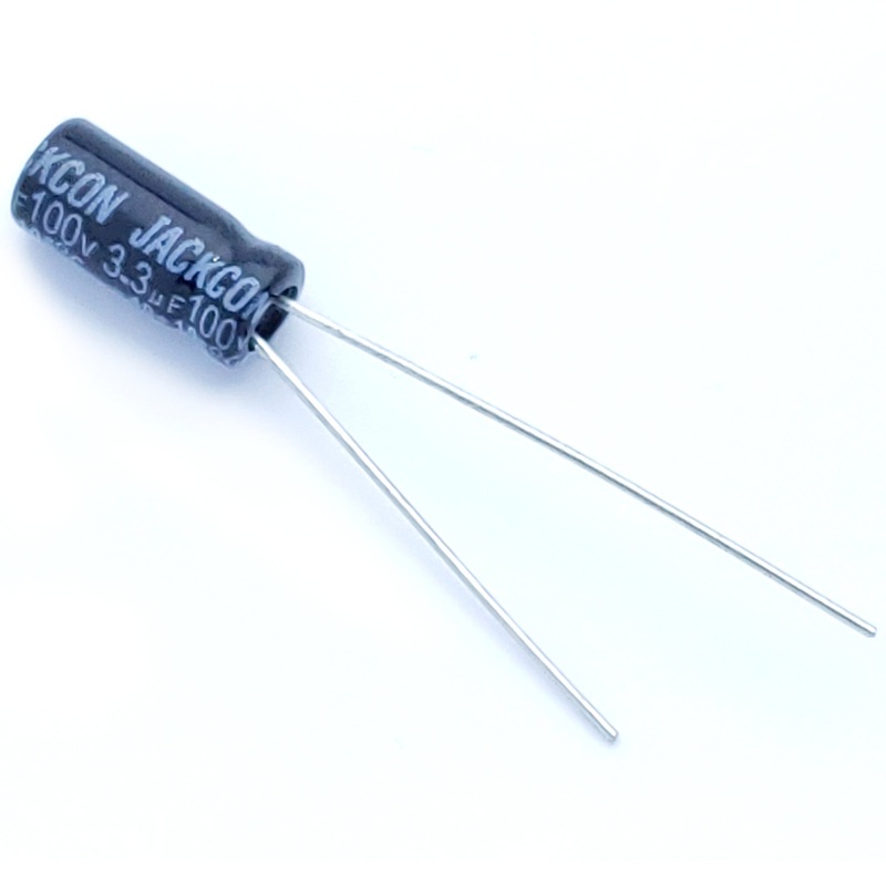 3.3uF 100 Volt Electrolytic Capacitor
