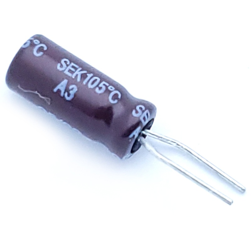 3.3uF 50 Volt Electrolytic Capacitor