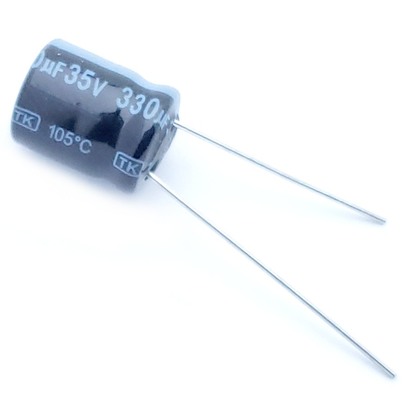 330uF 35 Volt Electrolytic Capacitor