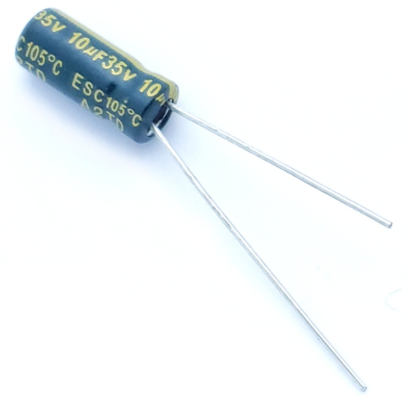 10uF 35 Volt Electrolytic Capacitor