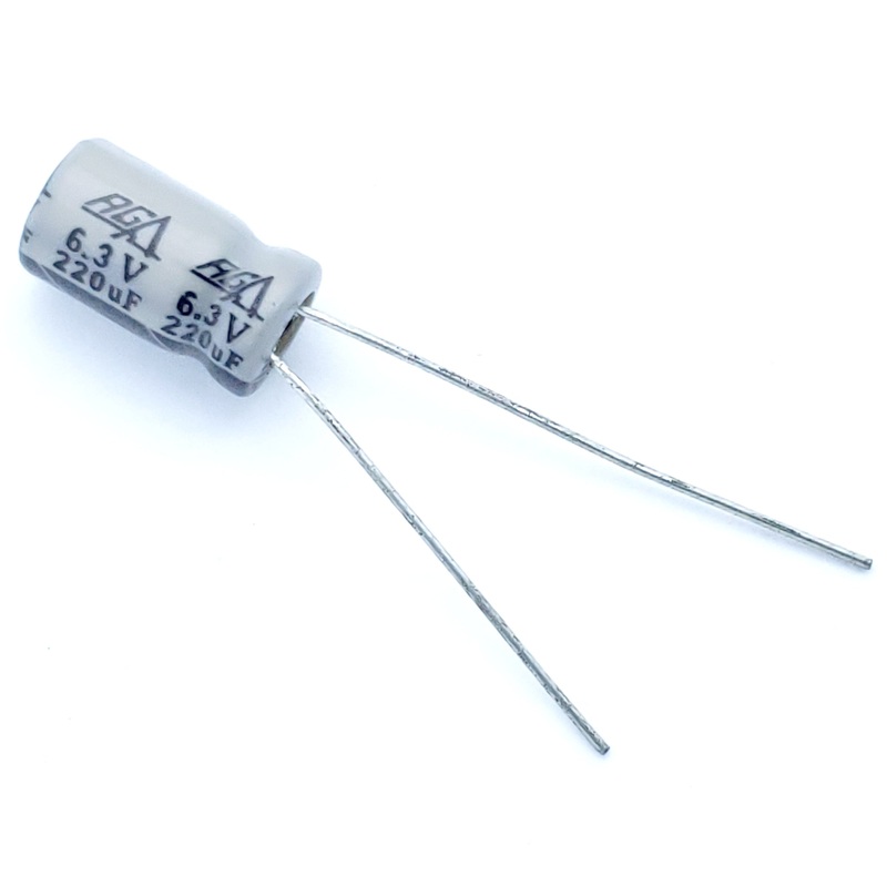 220uF 6.3 Volt Electrolytic Capacitor