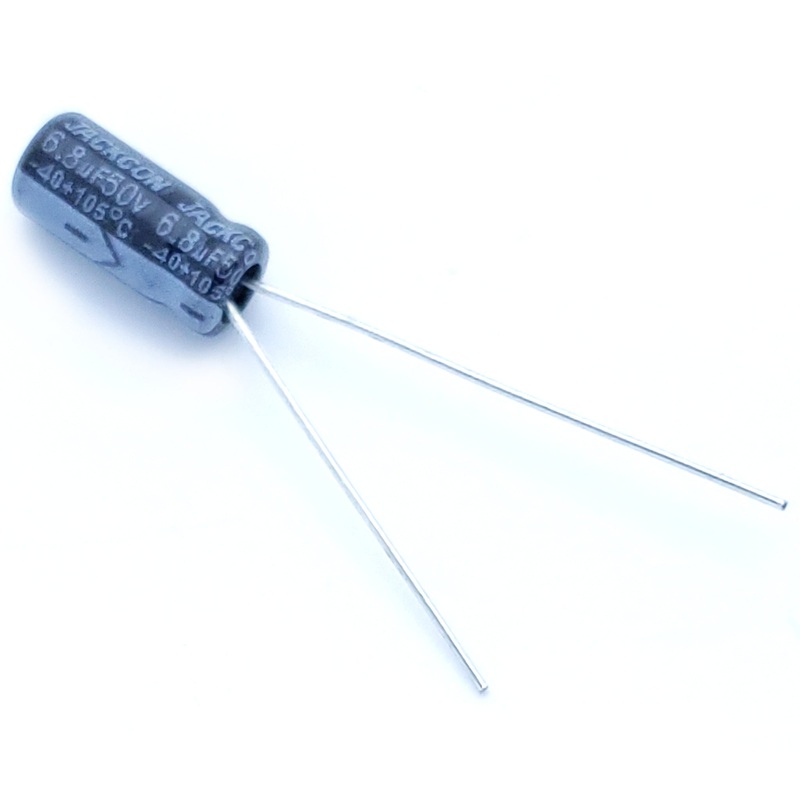 6.8uF 50 Volt Electrolytic Capacitor