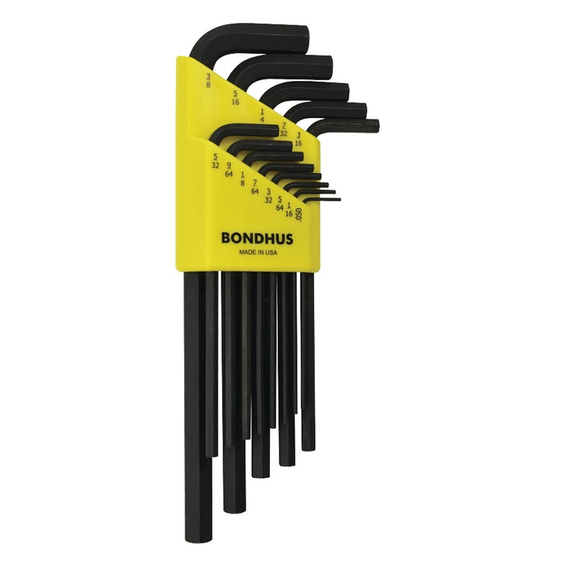 12137, Bondhus 13 Piece Standard Set, Hex End L-Keys ~ 0.050″ to 3/8″