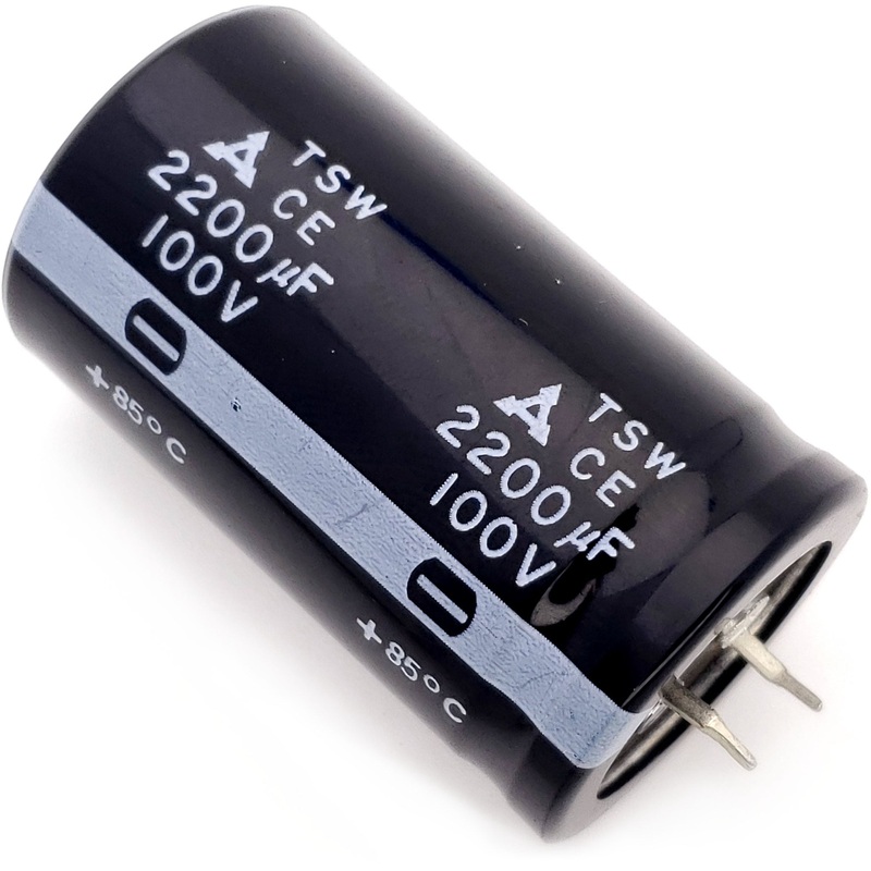 2200uF 100 Volt Electrolytic Capacitor