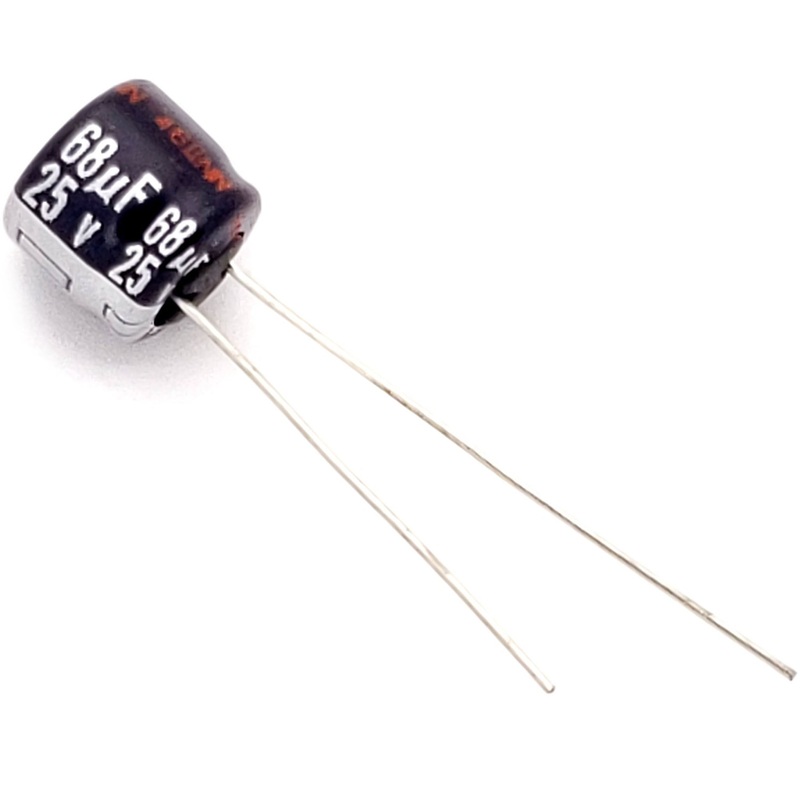 68uF 25 Volt Electrolytic Capacitor