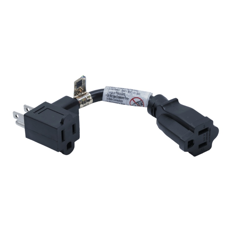 EC1602, 2 Outlet Adapter Cord, 6 Inch Length ~ 14/3 Cable Rated at 15A/1,875W