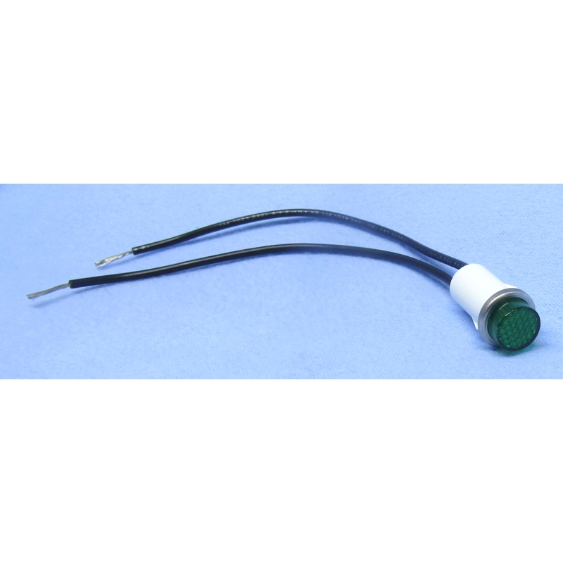 11-2374, Philmore 0.500″ GREEN Indicator, 250V AC NEON Lamp