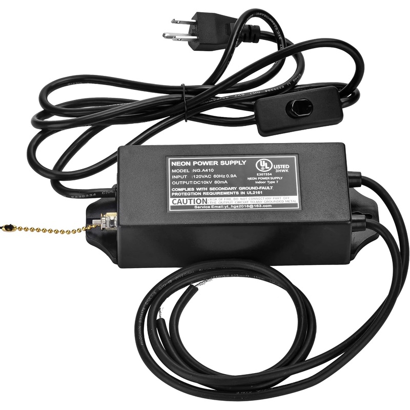 10KV 10000V Power Supply for Glass Neon Sign Electronic Neon Light Beer Signs Bar Lights Transformer 120V 50/60Hz(UL Approval)