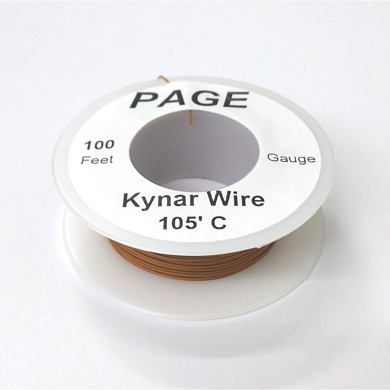 100′ Page 28AWG BROWN KYNAR Insulated Wire Wrap Wire 100 Foot Roll ~ Made In USA