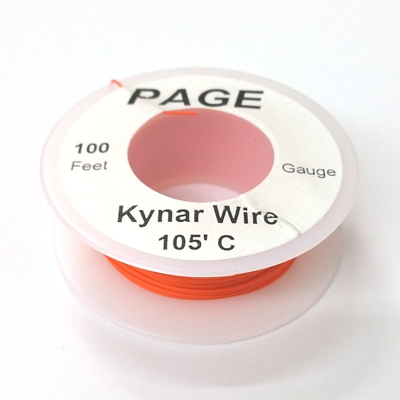 100′ Page 28AWG ORANGE KYNAR Insulated Wire Wrap Wire 100 Foot Roll Made In USA