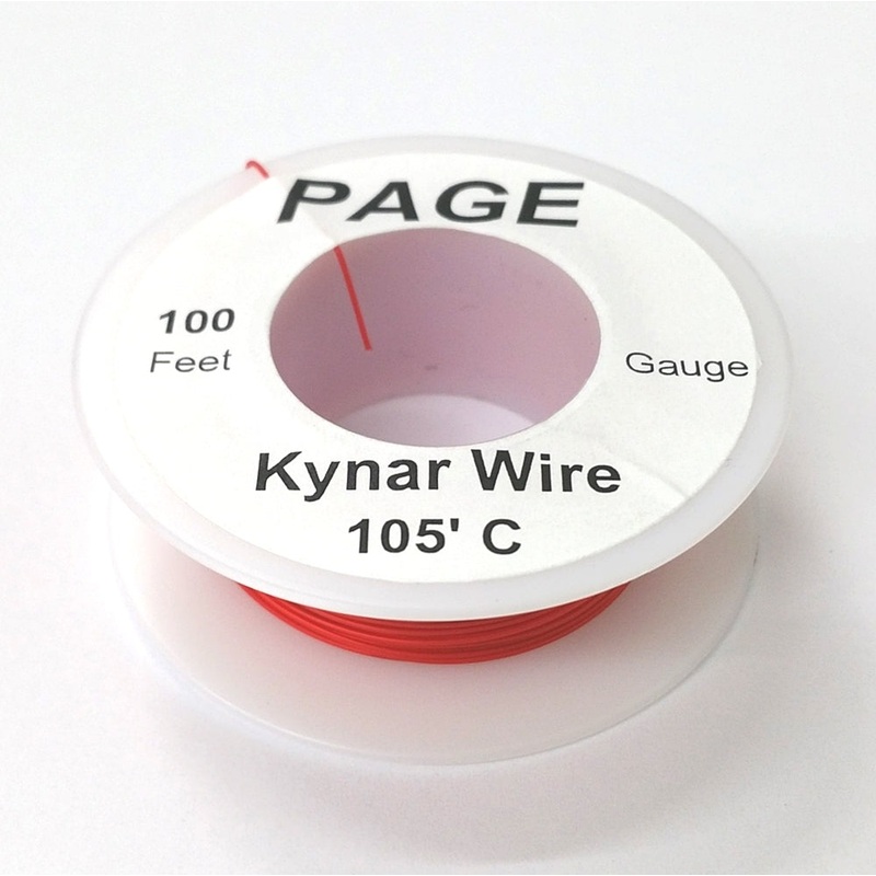 100′ Page 28AWG RED KYNAR Insulated Wire Wrap Wire 100 Foot Roll ~ Made In USA