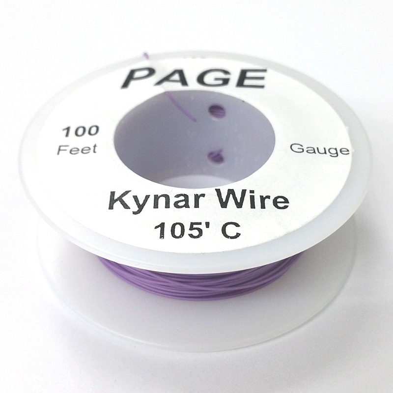 100′ Page 28AWG VIOLET KYNAR Insulated Wire Wrap Wire 100 Foot Roll Made In USA