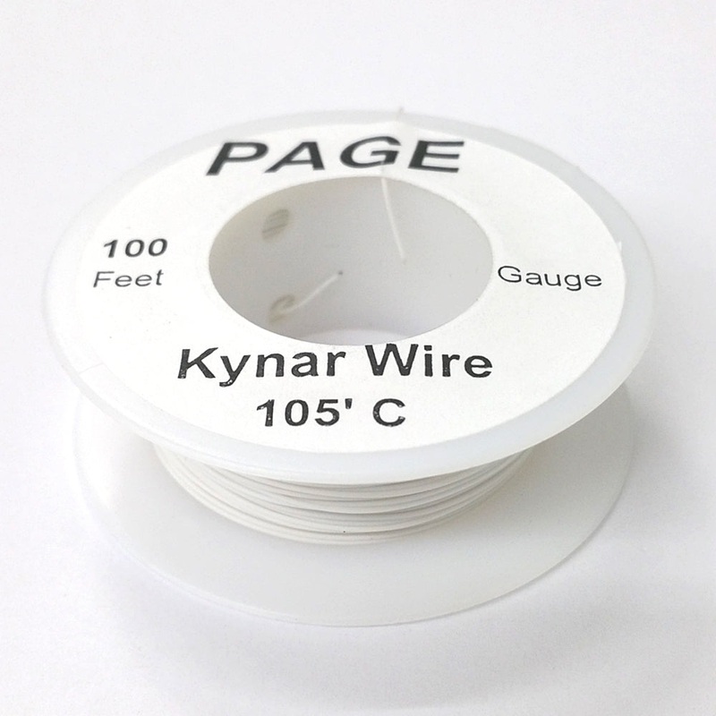 100′ Page 28AWG WHITE KYNAR Insulated Wire Wrap Wire 100 Foot Roll ~ Made In USA