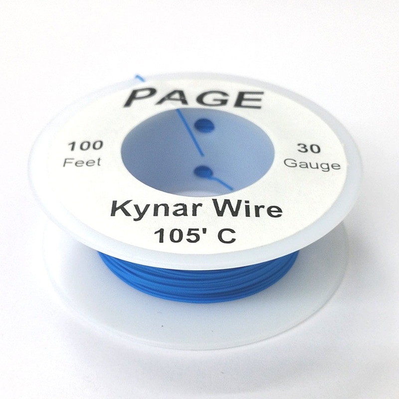100′ Page 30AWG BLUE KYNAR Insulated Wire Wrap Wire 100 Foot Roll ~ Made In USA
