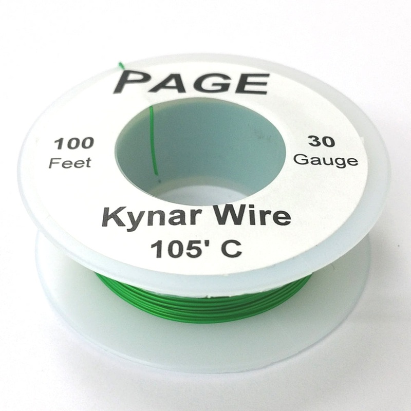 100′ Page 30AWG GREEN KYNAR Insulated Wire Wrap Wire 100 Foot Roll ~ Made In USA