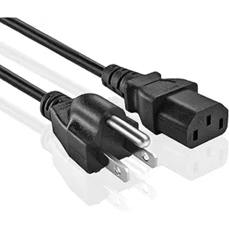 10W1-01210 Universal PC Power Cord – 3 Prong AC Power Cable Replacement for Computer, Monitor, Scanner, Printer – IEC 320 C13 to NEMA 5-15P, 18awg, 125V 10 Amp (10-FEET)