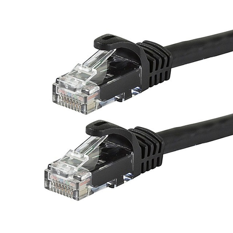 WW724M8015BK 15 Foot BLACK CAT6 Ethernet Patch Cable with Snagless Flexboot Ends