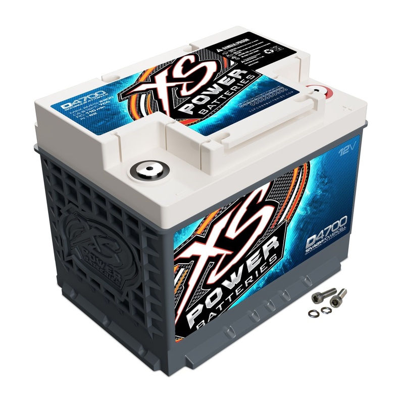 XS Power D4700 12 Volt AGM 2900 Amp Sealed Car Audio Battery/Power Cell+Terminal
