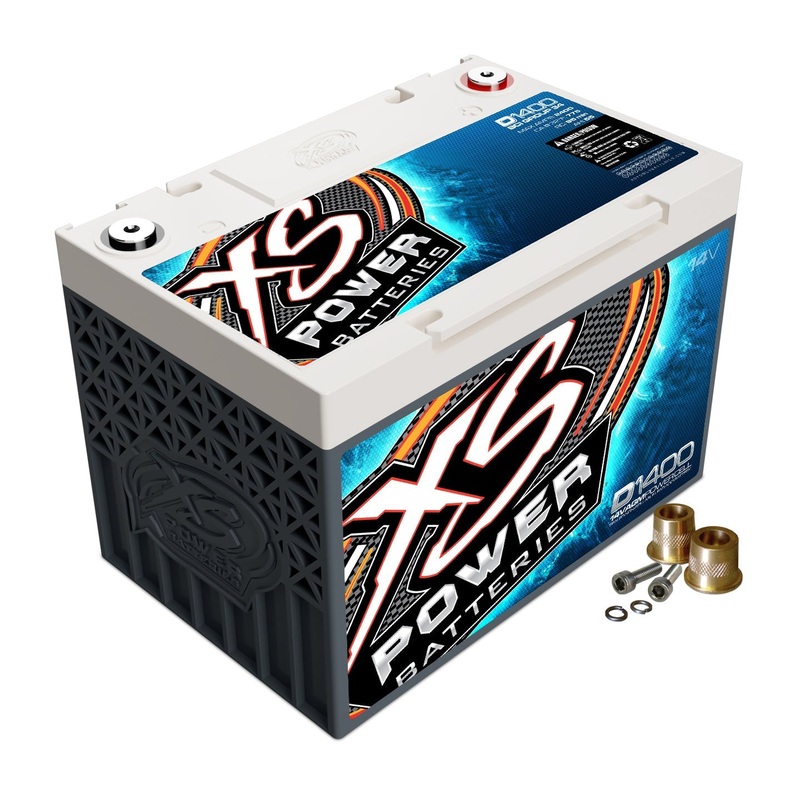 XS Power D1400 14 Volt AGM 2000 Amp Sealed Car Audio Battery/Power Cell+Terminal