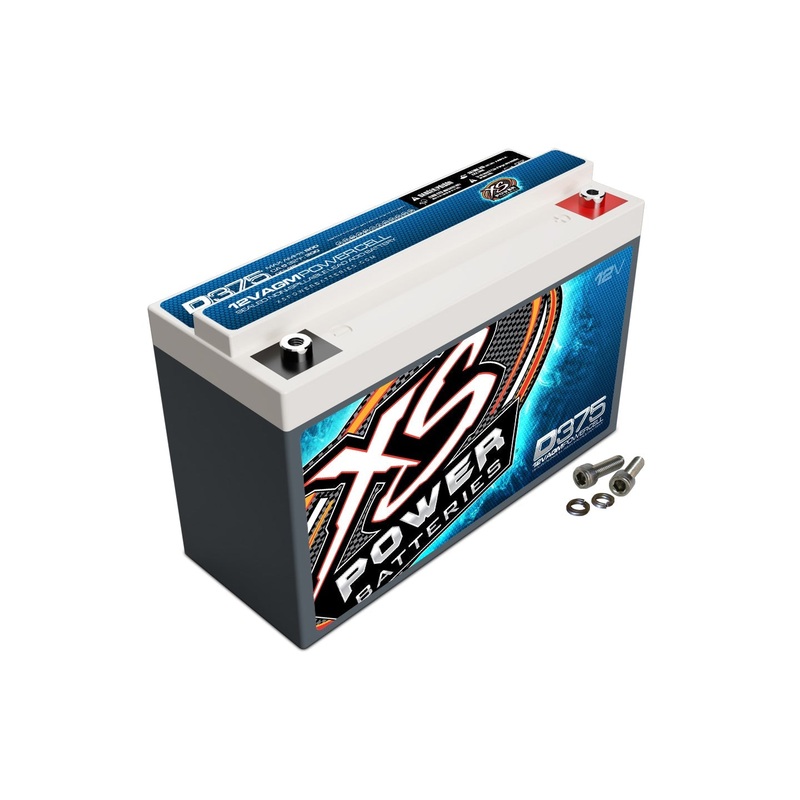 XS Power D375 12 Volt AGM 800 Amp Sealed Car Audio Battery/Power Cell+Terminals