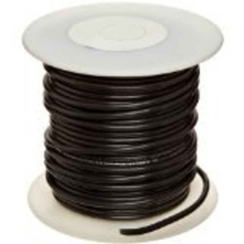 12M-100-BLACK 12AWG MIL-W-76D TYPE MW BLACK STRANDED (19X25) HOOKUP WIRE 100FT ROLL 1000V 80C