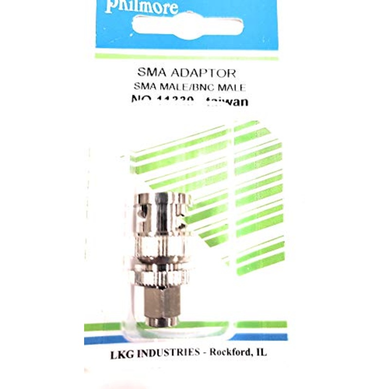 11330 LKG PHILMORE BNC M to SMA M Adapter BNC (Male) to SMA (Male) RF Adapter Amateur Radio