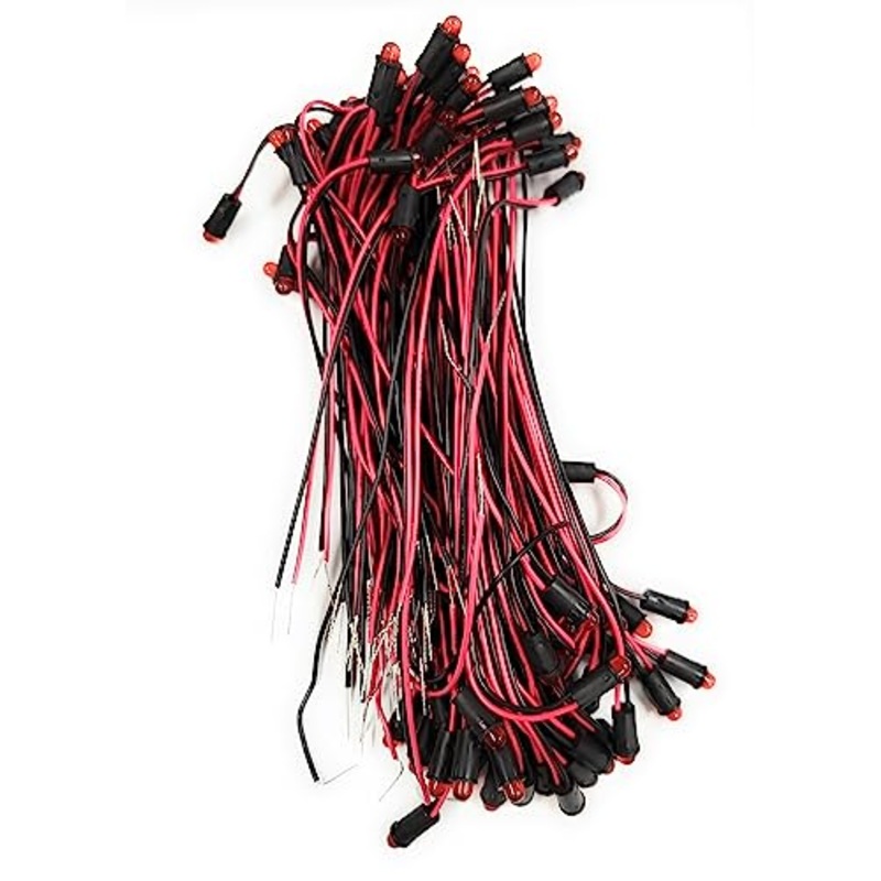 XVK1LUR69D24VW6 100PCS RED LED 12-24VDC FITS .250 1/4 INCH Hole Mount Medium Brightness