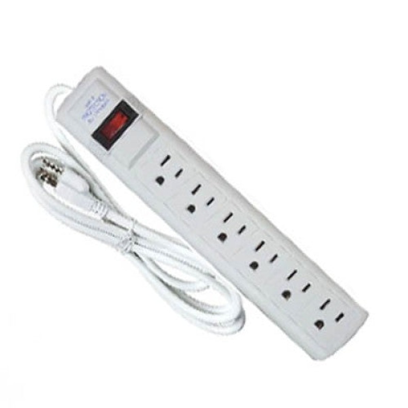 WPB-10 – POWER BAR 6 O/LET 4FT CORD 300J SURGE WHT