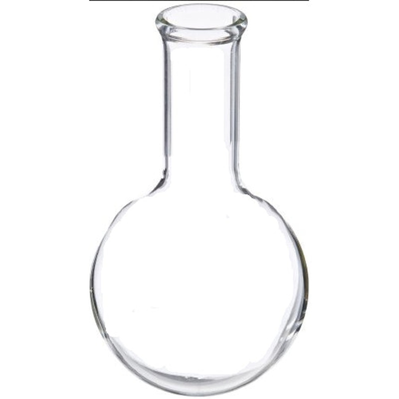 050338 – FLASK FLAT BOTTOM 1000ML CLEAR GLASS