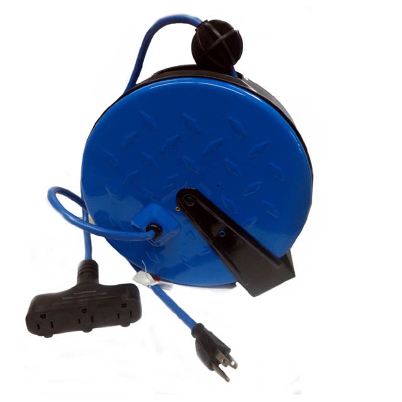 140023 – POWER BAR 3 O/LET INDOOR 16AWG RETRACTABLE W/REEL 30FT 10A 125V