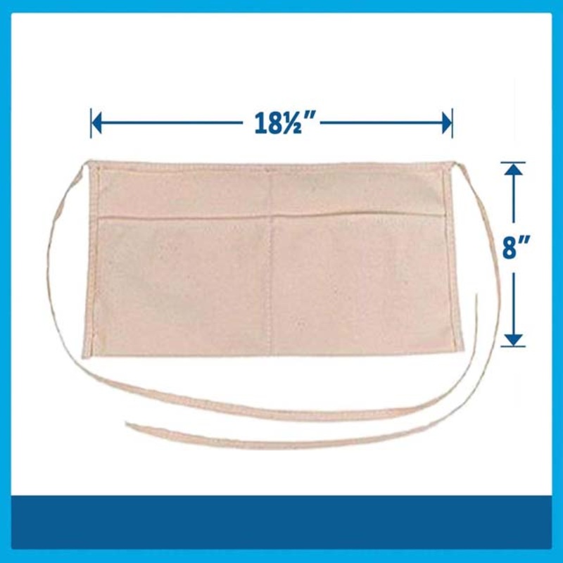 WM-2002 – WAIST APRON 2 POCKET 18.5X8IN OFF WHITE