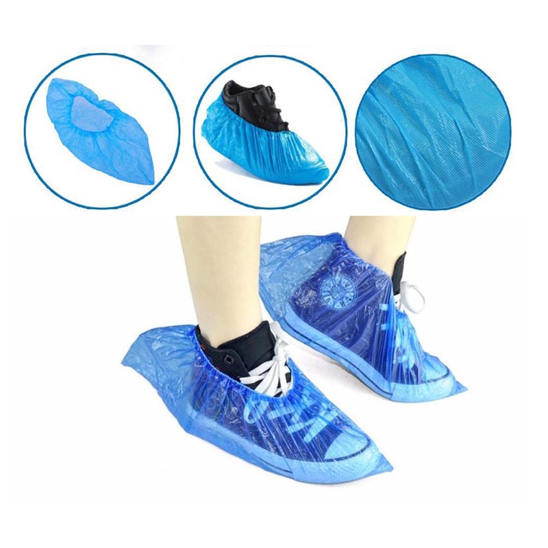 YETS-1071-100 – SHOE COVERS PLASTIC DISPOSABLE WATERPROOF (100 pcs/pkg)