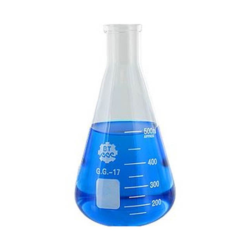 051131-049 – FLASK FLAT BOTTOM 500ML CLEAR GLASS