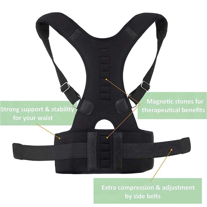 YEAD-1311 – BACK POSTURE BELT MAGNETIC MED SIZE 29-36IN WAIST
