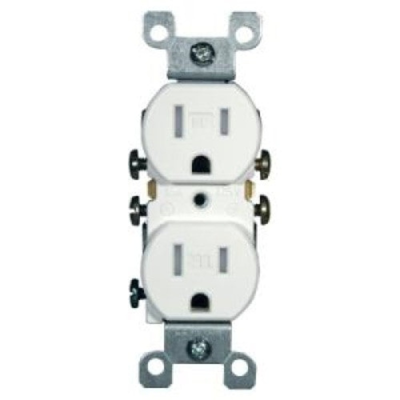 052-7230-6 – ELECTRICAL RECEPTACLE 2POS 15A 125V INSERT FOR WALLPLATE WHITE