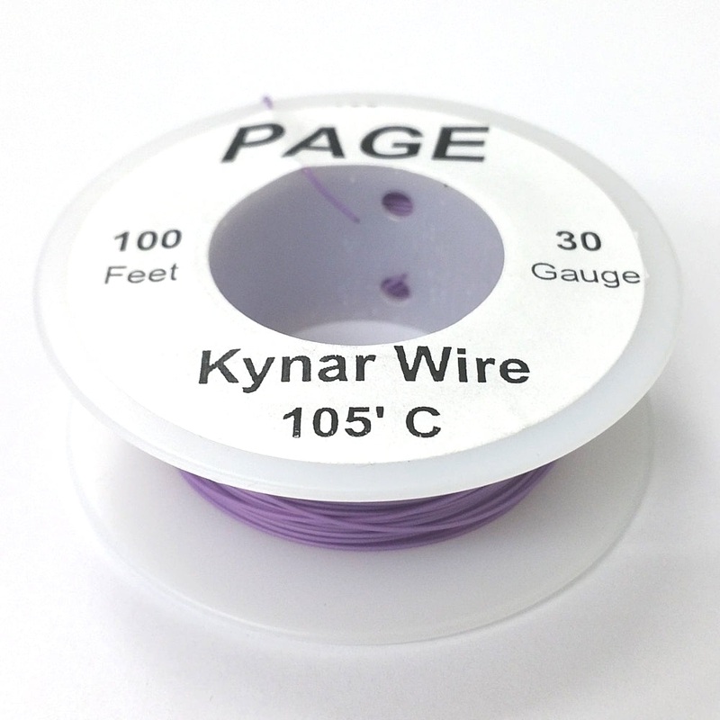 100′ Page 30AWG VIOLET KYNAR Insulated Wire Wrap Wire 100 Foot Roll  Made In USA
