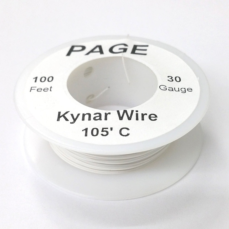100′ Page 30AWG WHITE KYNAR Insulated Wire Wrap Wire 100 Foot Roll ~ Made In USA