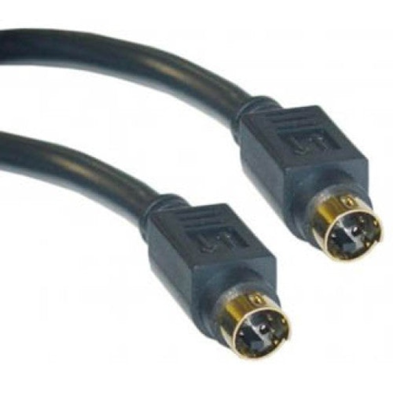 CA1079-100BL – S-VIDEO CABLE MINI DIN 4M/M 100F 100FT GOLD BLUE