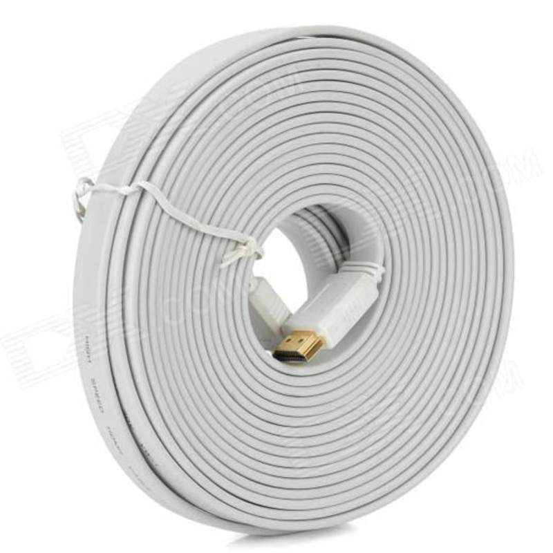 X2AA-B01-09005M – HDMI CABLE MALE-FEM 15FT WHITE FLAT