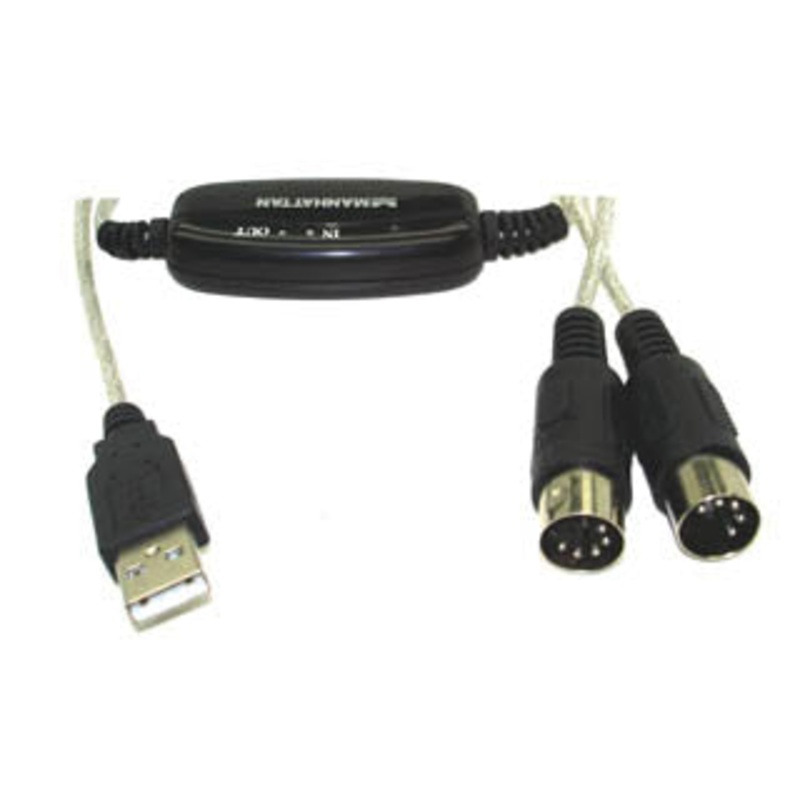 179171 – USB CABLE A MALE-MIDI 6.5FT SIL 2XDIN MALE CONNECTOR