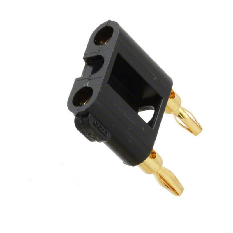 2244-0 – BANANA PLUG/JACK DBL MINI BLK SOLDERLESS