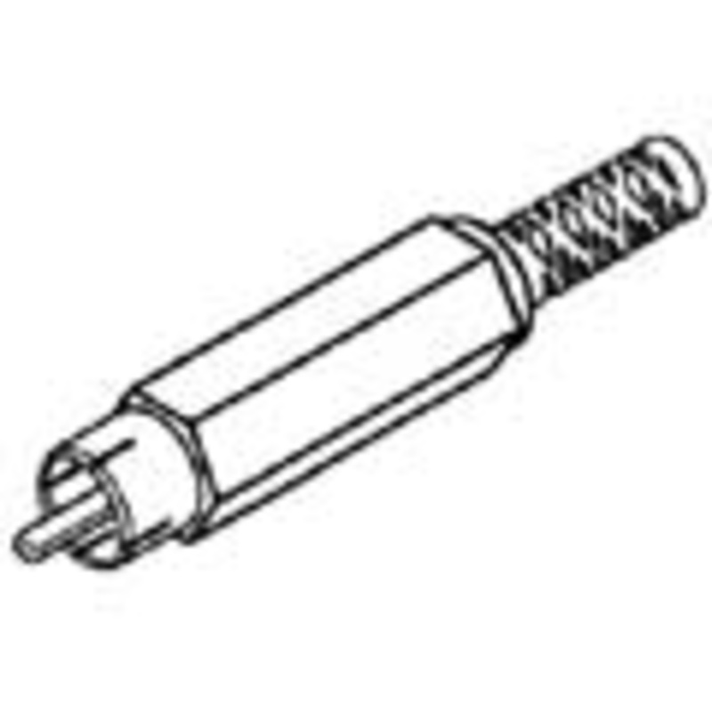 24-112-0 – RCA PLUG INLINE SOL PLAST RED  (2 pcs/pkg)
