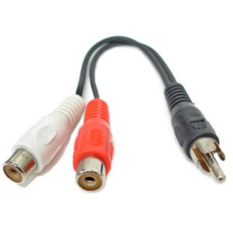 CA1015 – RCA CABLE ASSY Y 2FEM-1MALE 10IN RCA ADAPTER GOLD