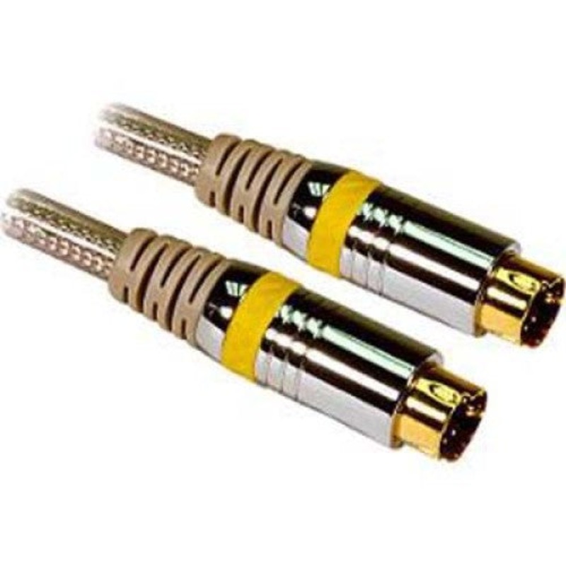 CSVIDE04-06DS – S-VIDEO CABLE MINI DIN 4M/M 6FT CLEAR GOLD