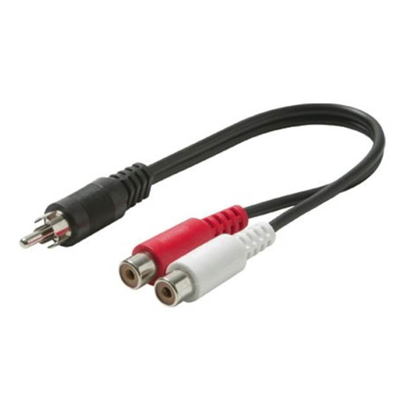 DK5034 – RCA CABLE ASSY Y 2FEM-1MALE 6INCH BLK